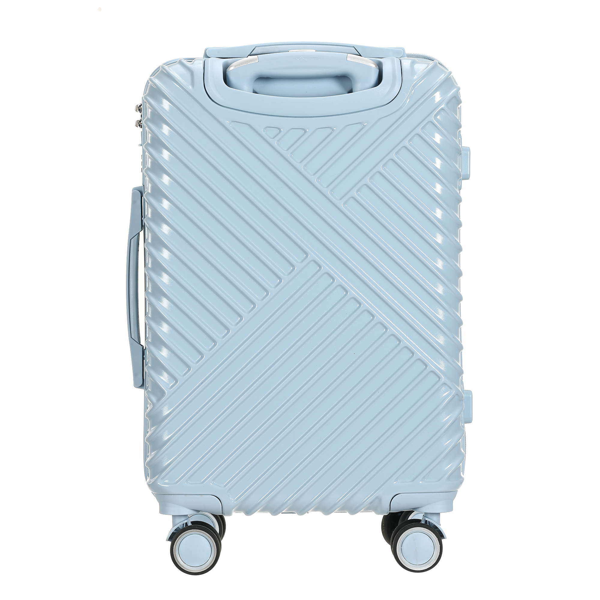 Portable black travel case with makeup bag | Advanced PC material | Password lock | Waterproof and scratch resistant | Suitable for business and vacation travel