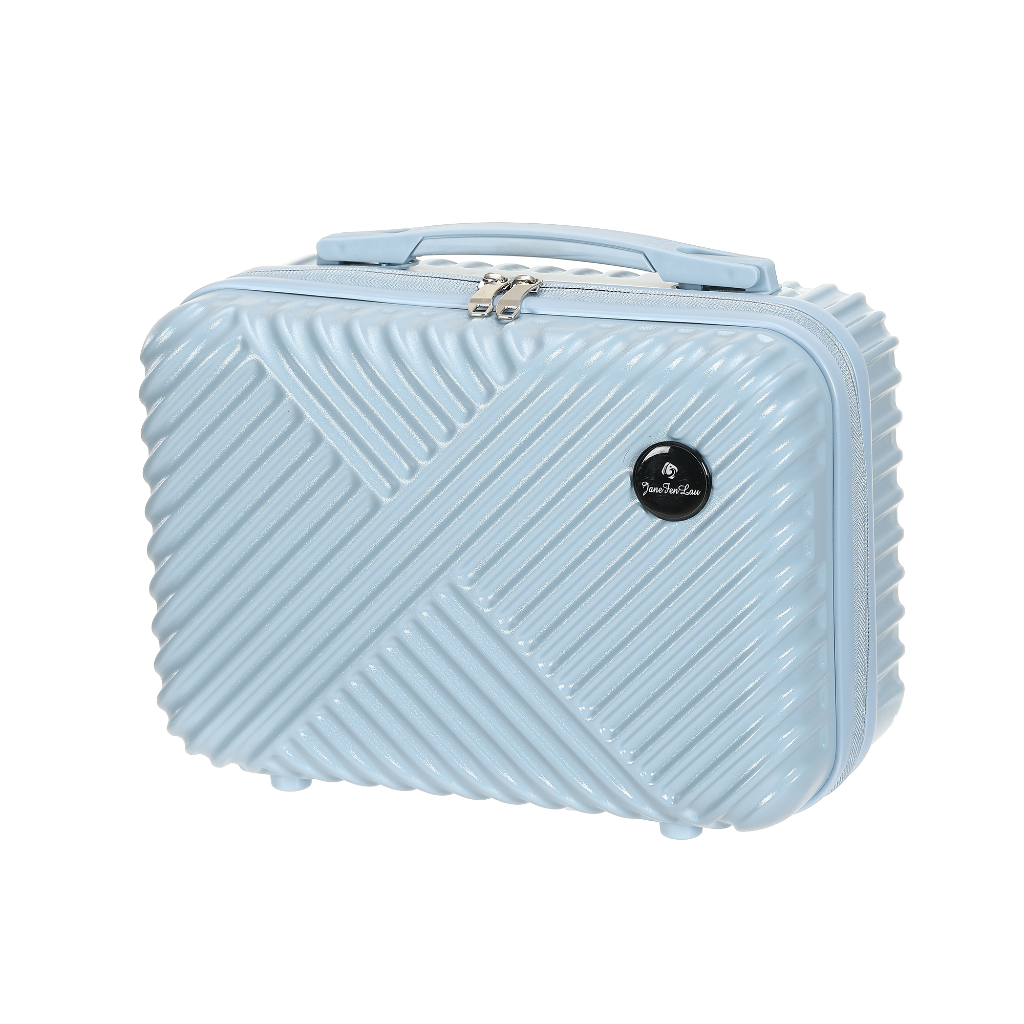 Portable black travel case with makeup bag | Advanced PC material | Password lock | Waterproof and scratch resistant | Suitable for business and vacation travel