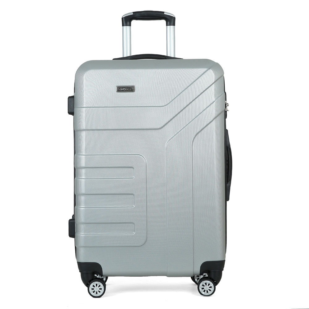24 inch travel case from Chinese factory - silver+ABS material | suitable for short distance travel | scratch resistant and wear-resistant design