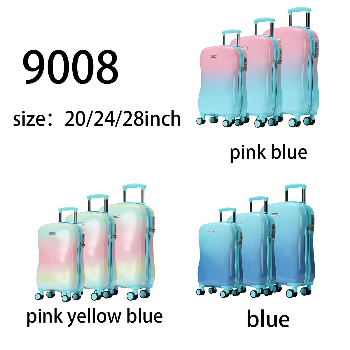 Newly designed children’s mini suitcase | PC+ABS material | TSA lock security | Customized logo personalized service