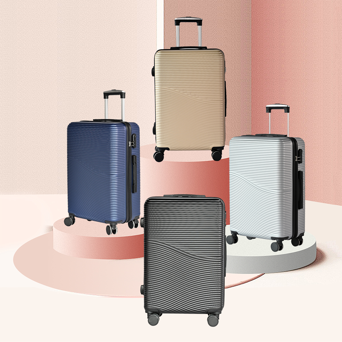 Chinese factory luxury luggage set, soft pull rod bag, waterproof luggage set